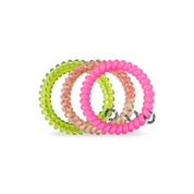 Spiral Hair Coils | Small | Tropical Punch showing strong grip, no rip spiral hair tie