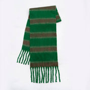 Red Retro Stripe Fleece Scarf — view 9