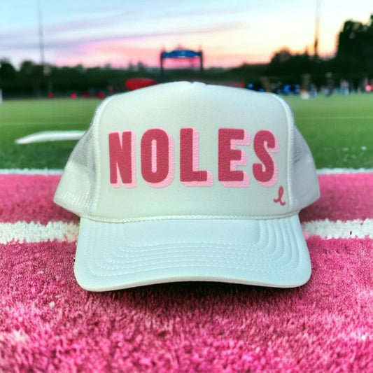 Noles (PINK) - Puffy White Trucker