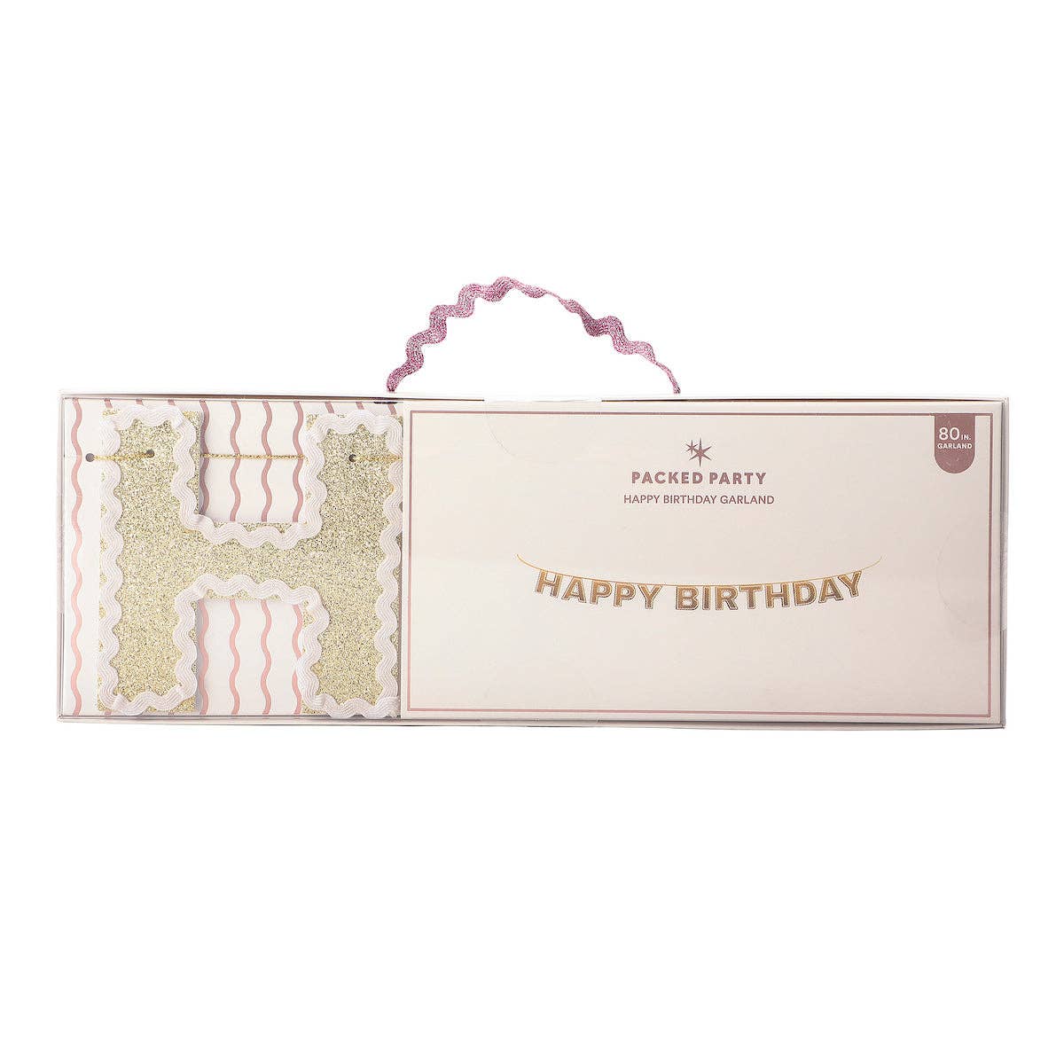 Happy Birthday Gold Reusable Banner showing lightweight