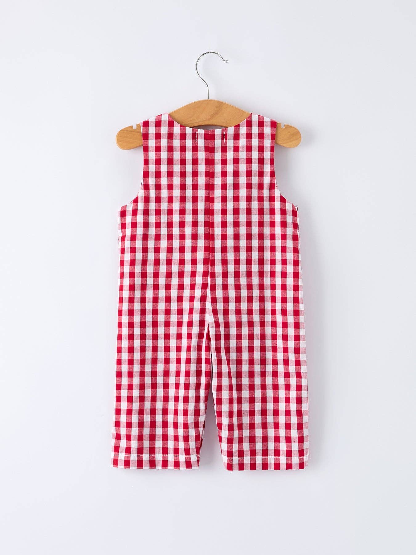 Valentine Red Plaid Boys Romper
