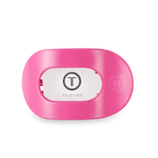 Flat Round Hair Clip | Medium | Paradise Pink showing rounded oval shape