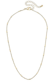 Dakota Dainty Charm Necklace Base in Shiny Gold — offers a minimalist yet elegant style and 18K triple gold plated