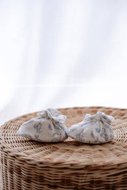 Blue Booties Toile De Jouy