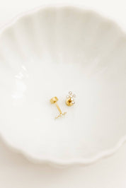 Stud Earrings Clara Cross Gold Sparkle