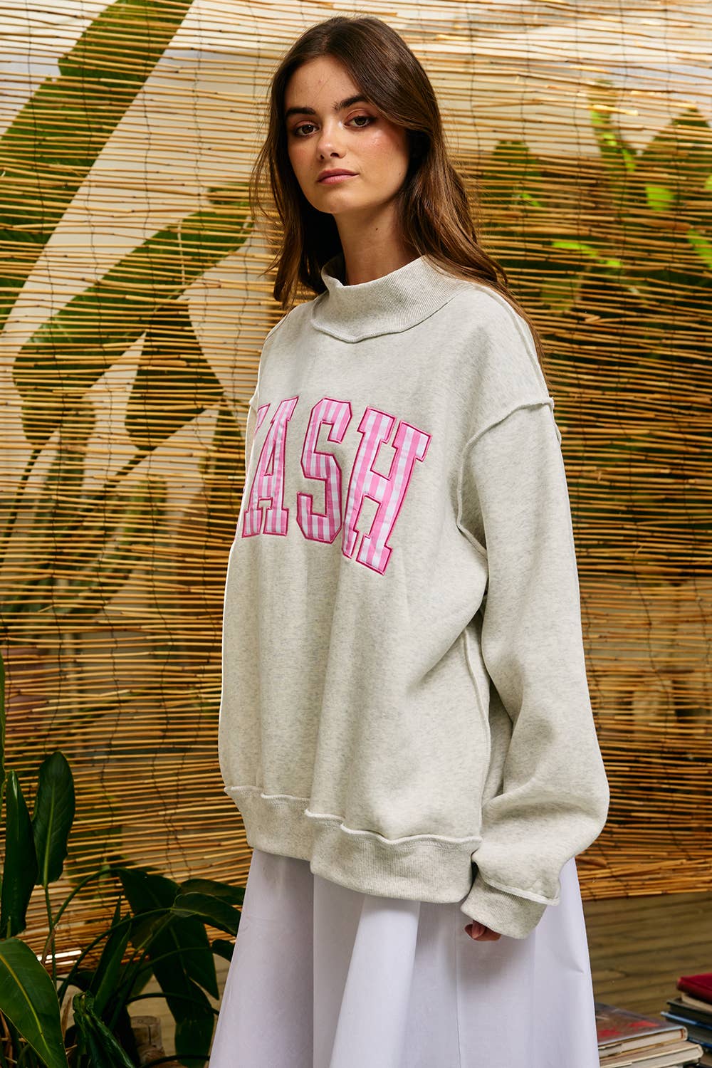 Nash Embroidered Mockneck Sweatshirt