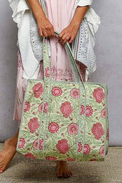 Mint Bohemian Detail Tote Bag