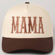MAMA Embroidery Baseball Cap/ Brown