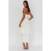 Jacquard Tiered Maxi Dress