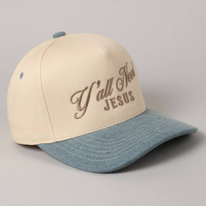 Y'all Need Jesus Embroidered Trucker Hat