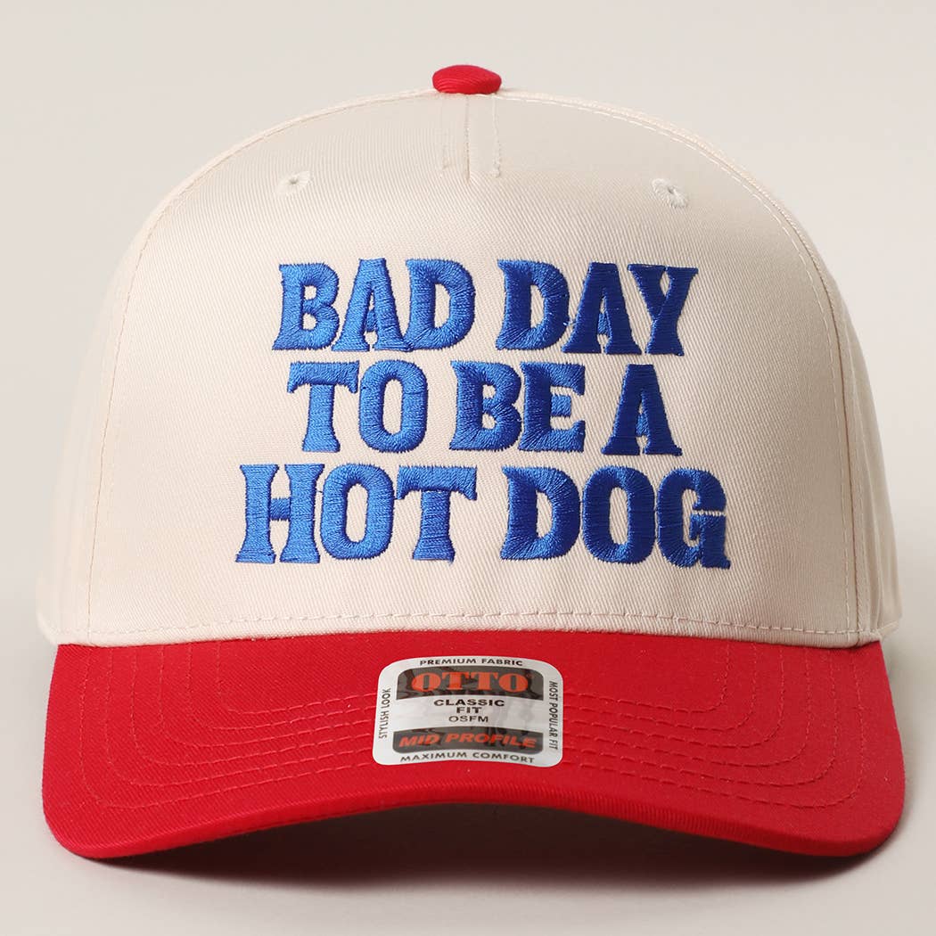 Bad Day to Be a Hot Dog Trucker Hat/ Red & Blue
