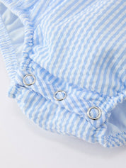 Whale Embroidered Smocked Romper