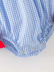 Baby Girl Baseball Smocked Romper