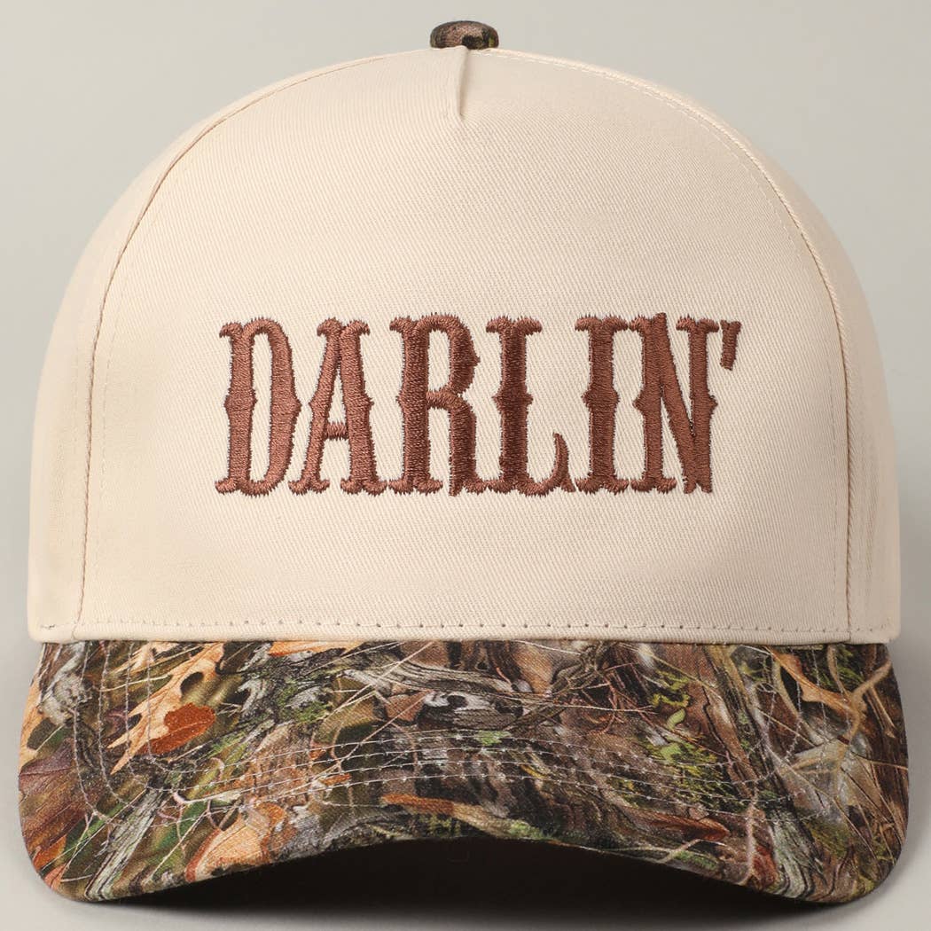 Camo DARLIN' Embroidery Trucker Hat