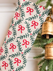 Holiday Bow Knit Stocking