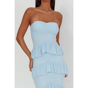 Blue Sweetheart Maxi Dress
