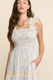 Blue Bunny Floral Maxi Dress
