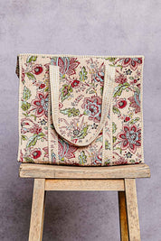 Quilted Bohemian Print Tote Bag