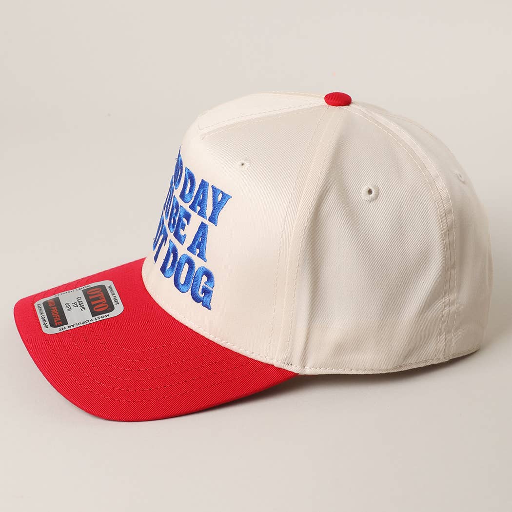 Bad Day to Be a Hot Dog Trucker Hat/ Red & Blue