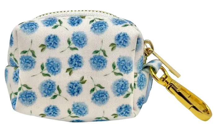 Blue Hydrangea Dog Waste Bag Holder