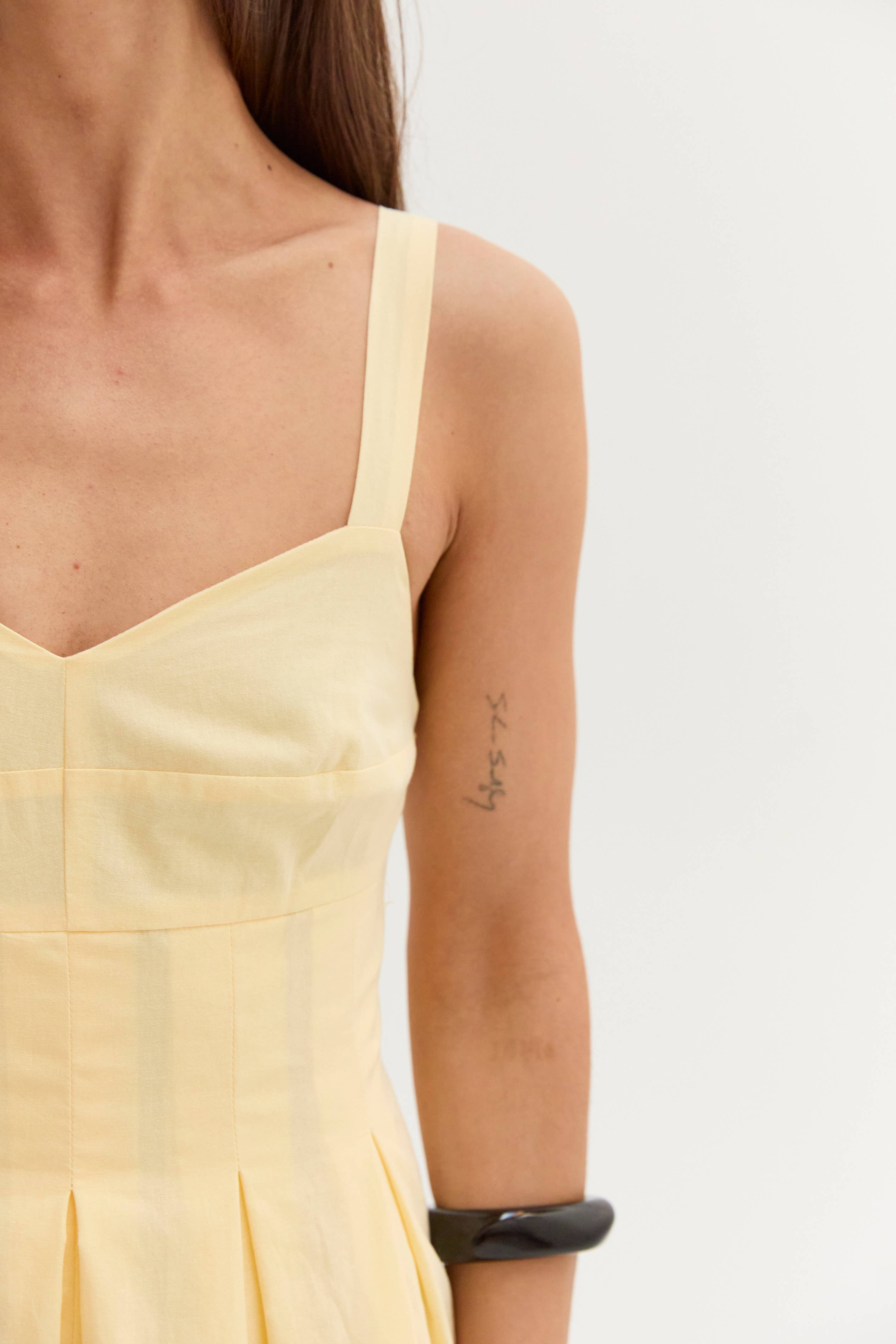 Yellow Valerie Fit And Flare Dress