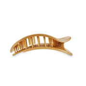 Flat Round Hair Clip | Medium | Champagne Toast showing bendable teeth for a secure yet gentle hold