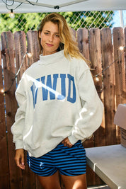 Grey WWJD/AMEN Reversible Mock Neck