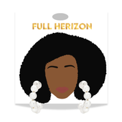 Chunky Modern Pearl Hoops