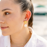 Opal Pearl Drop 18k Gold-Plated Earrings