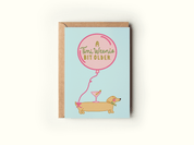 A Tini Weenie Bit Older Martini Dog Birthday Greeting Card