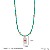 White Fish Necklace With Gem — color: white and fish pendant with gemstone