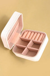 White Jewelry Organizer Travel Case