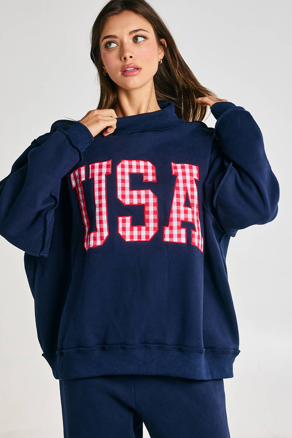 Navy USA Mockneck