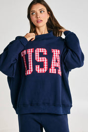 Navy USA Mockneck