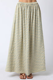 Blue & Yellow Gingham Skirt