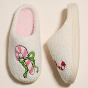 Pink Grinch Holiday Christmas Slippers