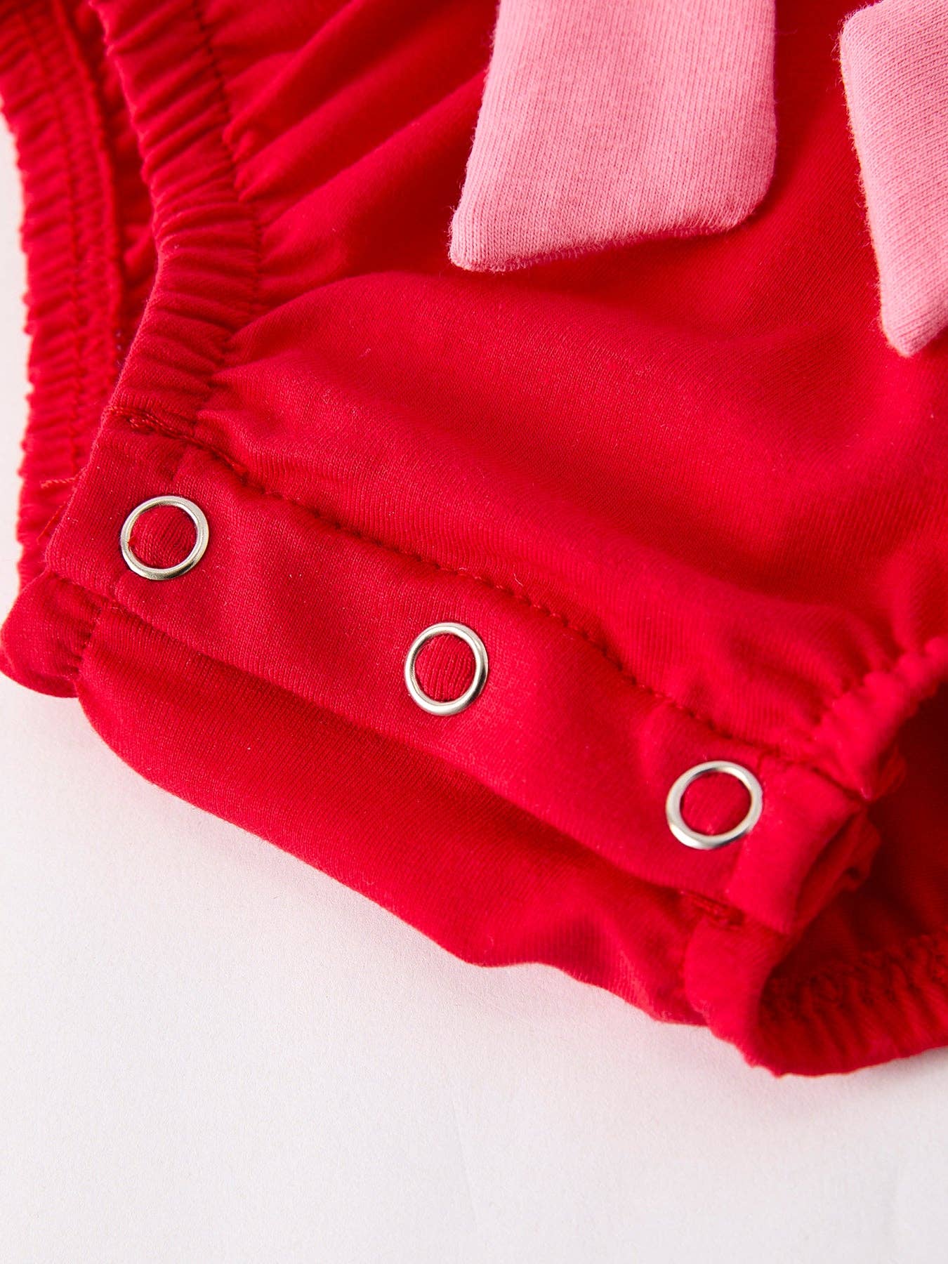 Red Cherry Bow Plaid Smocking Embroidery Girls' Romper