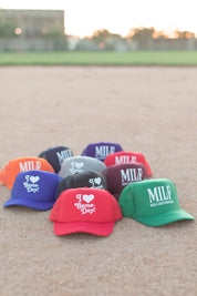 Orange MILF Game Day Football Trucker Hat