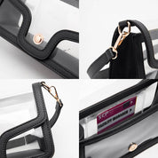 Blue Transparent Rectangle Shoulder Bag