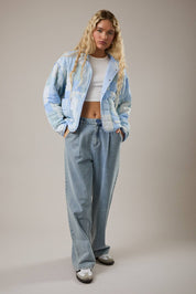 Blue Patchwork Quilted Jacket