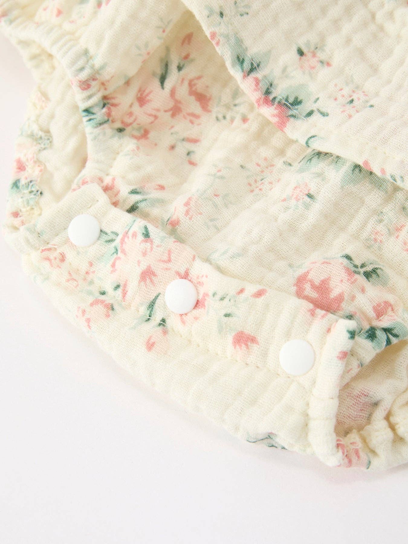 Muslin Summer Floral Smocked Romper & Hat