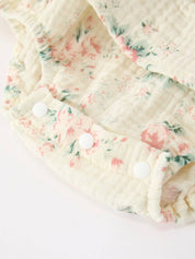 Muslin Summer Floral Smocked Romper & Hat