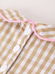 Fall Thanksgiving Plaid Baby Romper