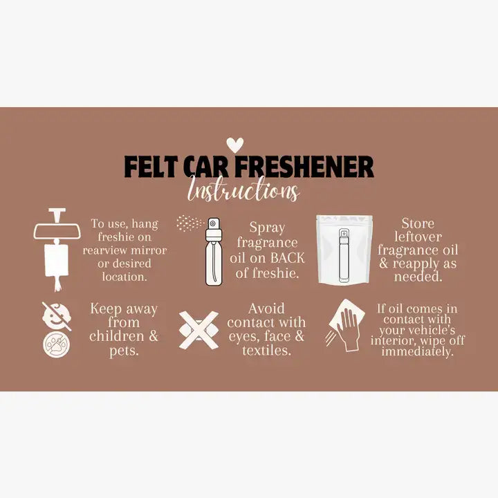 "HOHOHO" Felt Car Freshie