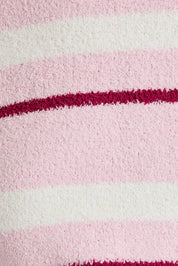 Pink & Cream Stripe Sweater & Pants Set