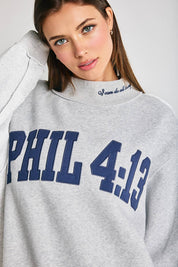 Gray PHIL 4:13 Mockneck