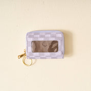 Zip Around Wallet-Periwinkle Check