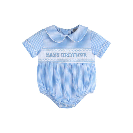 Blue Baby Brother Smocked Collared