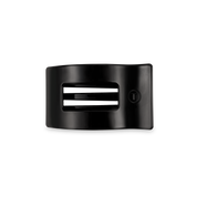 Jet Black Small Flat Rectangle Hair Clip