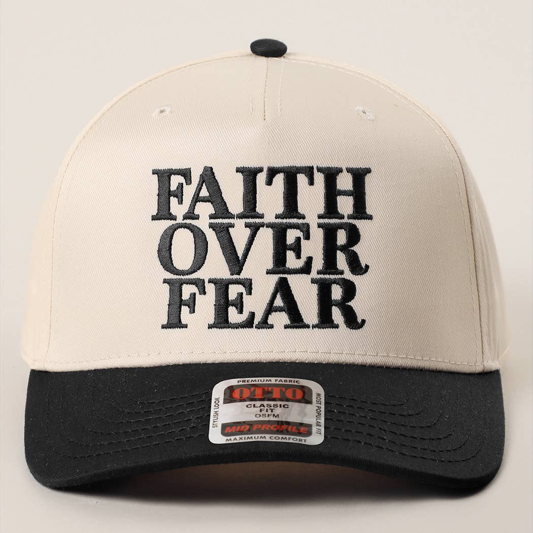 Faith Over Fear Trucker Hat/ Black
